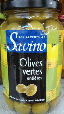 Les saveurs de savino Olives vertes entières packshot