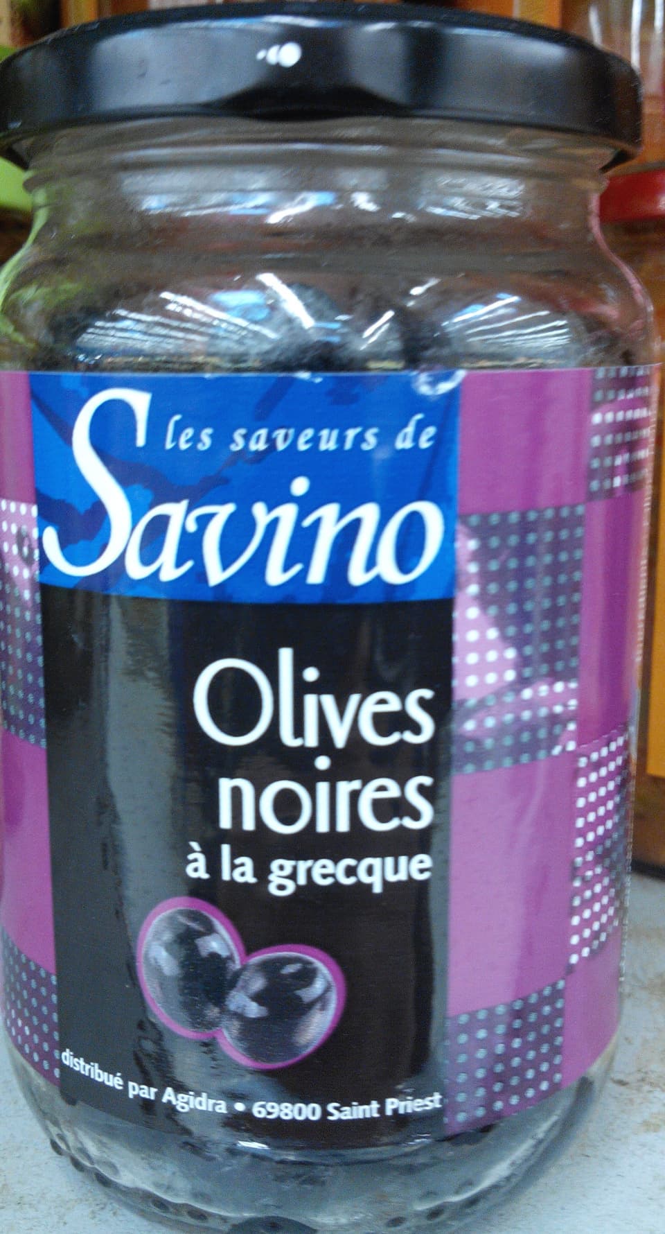 Les Saveurs de Savino Olives noires à la grecque packshot