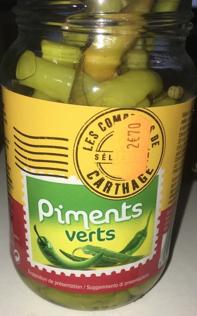 Les Comptoirs de Carthage Piments verts packshot