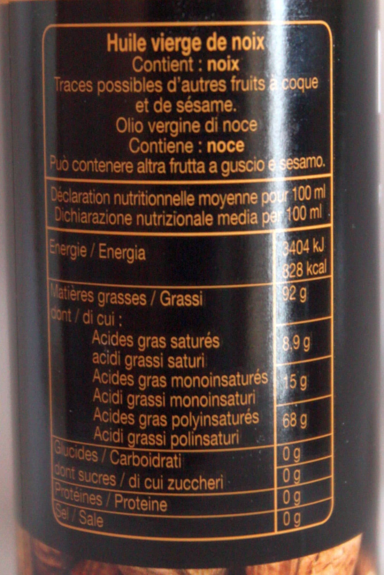 Georges Vivier Huile vierge de noix packshot