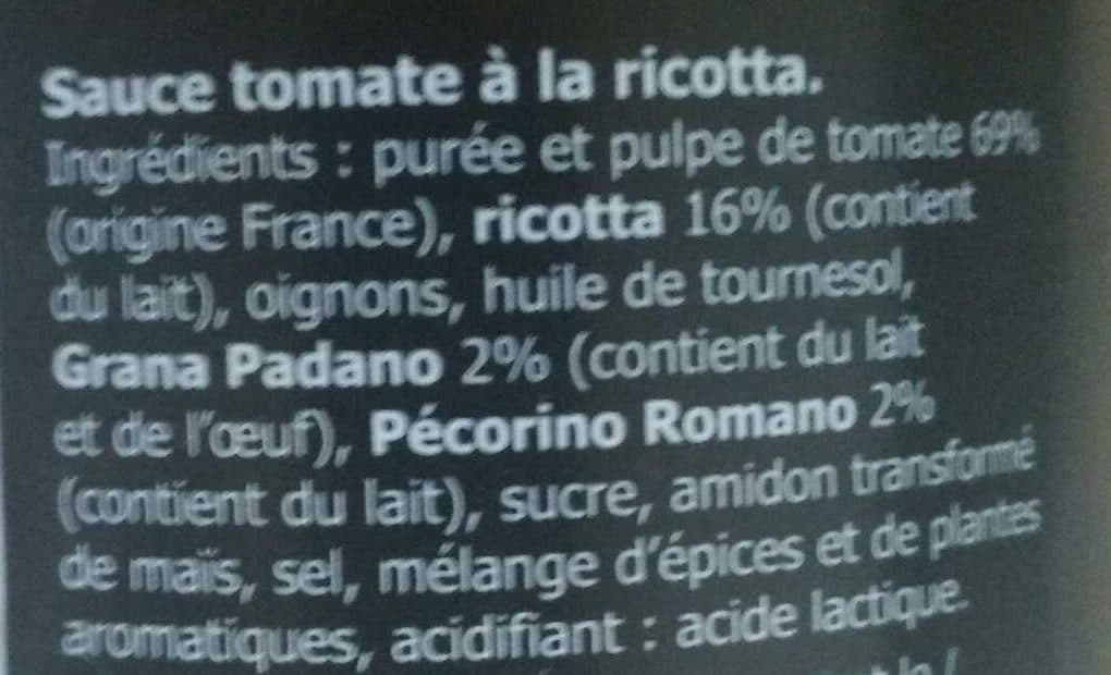 Agidra Sauce tomate à la ricotta packshot