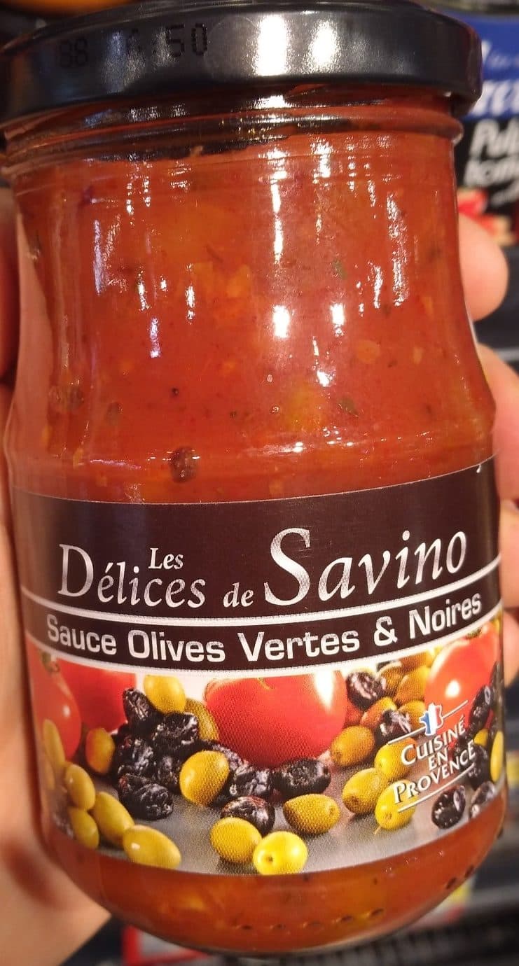Les Délices de Savino Sauce olives vertes & noires packshot
