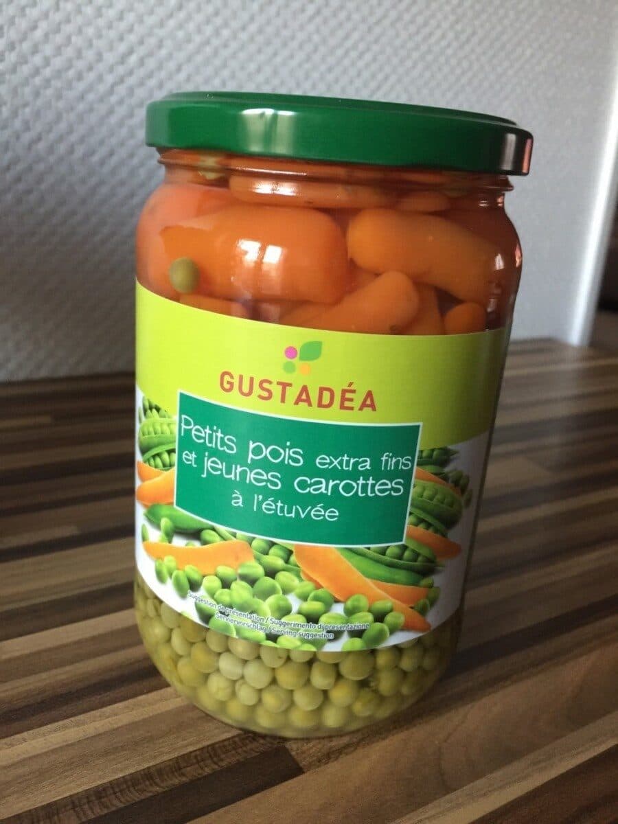 Gustadea Petits Pois Extra Fins et Jeunes Carottes à l'étuvée packshot