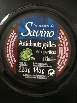 Savino Artichauts Grillés en quartiers à l'huile packshot