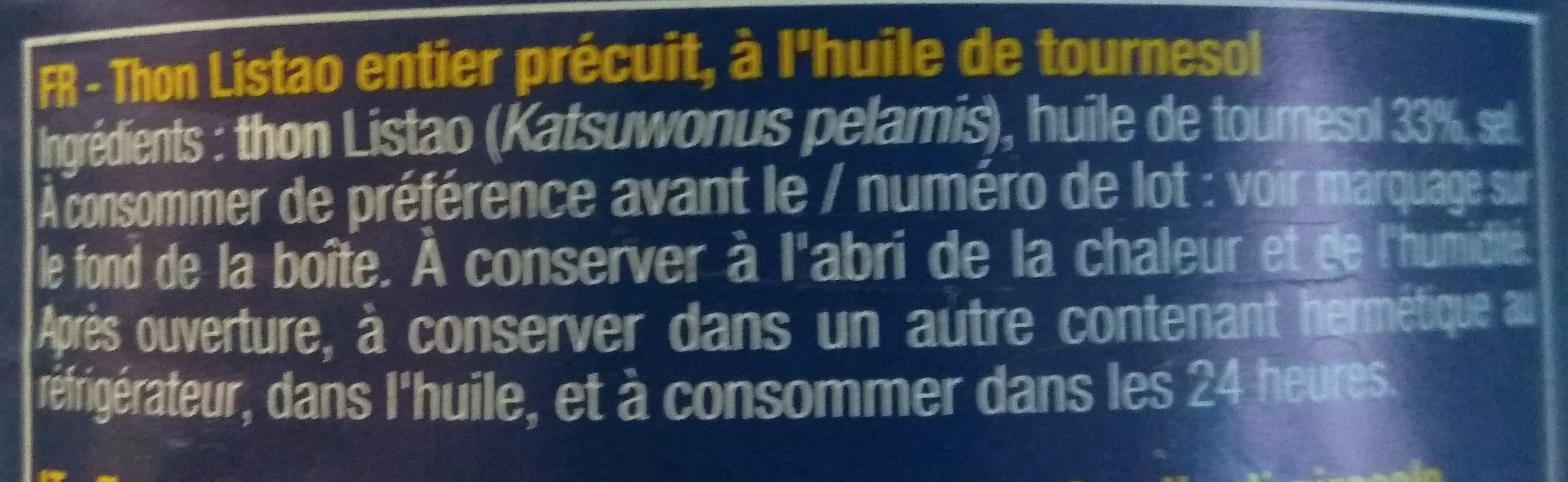 Agidra Thon à l'huile de tournesol packshot