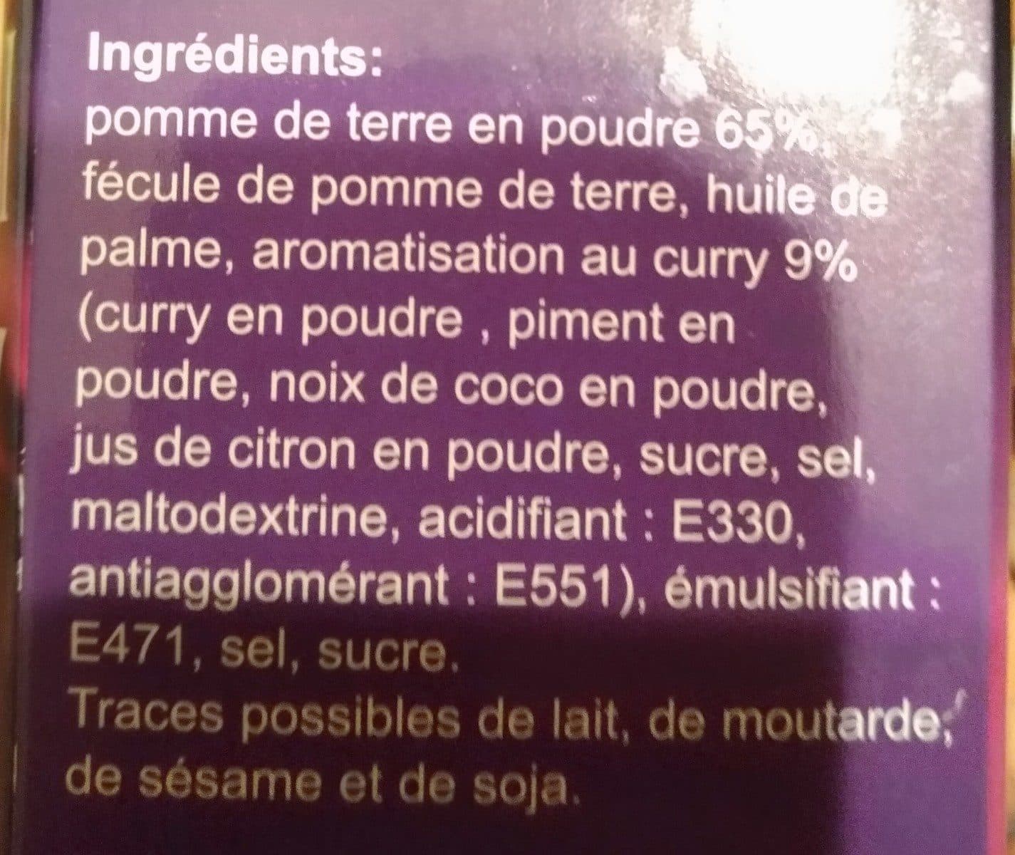 Open Food Facts Chips de Pommes de Terre saveur Thai Curry packshot