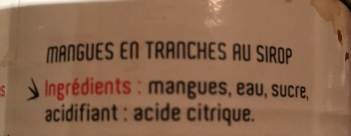 Chao'An Mangues en tranches packshot
