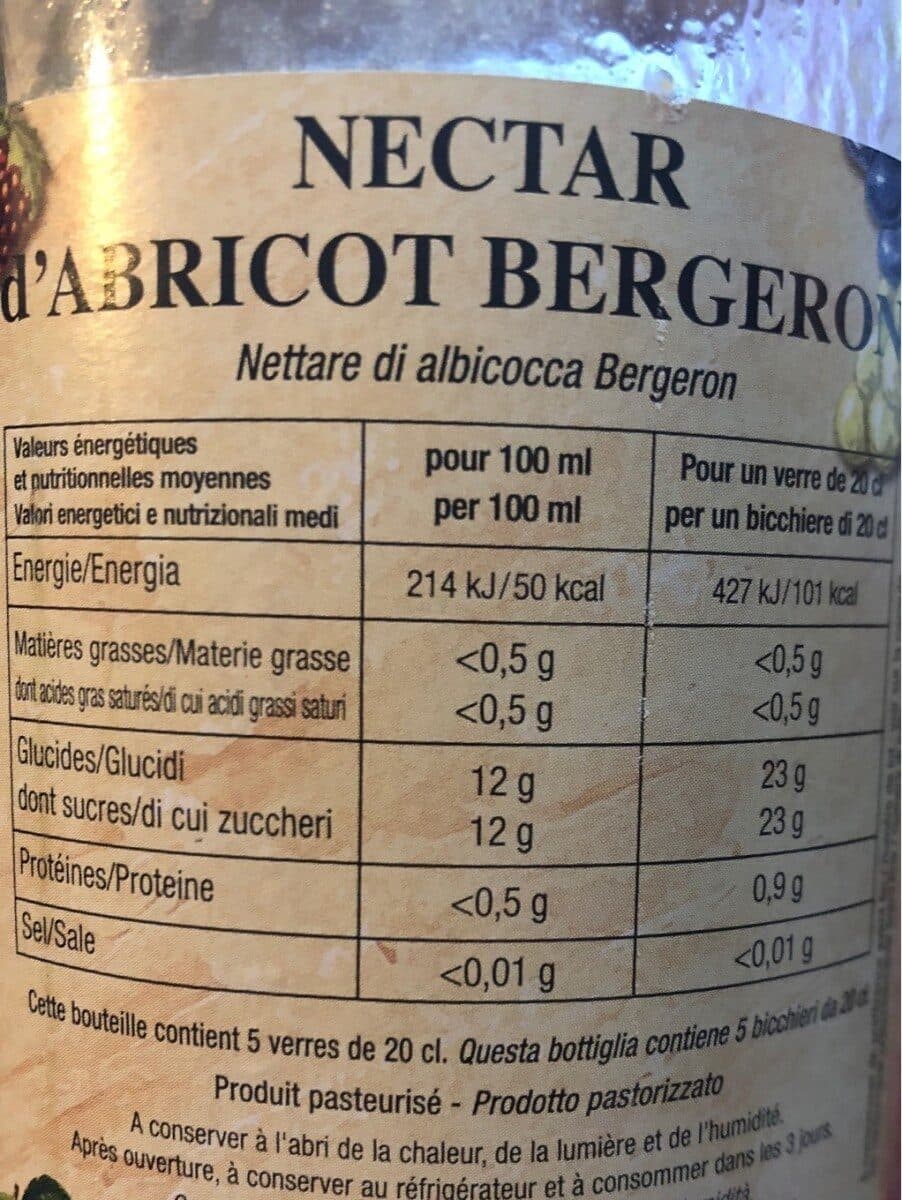Open Food Facts Nectar d'abricot bergeron packshot