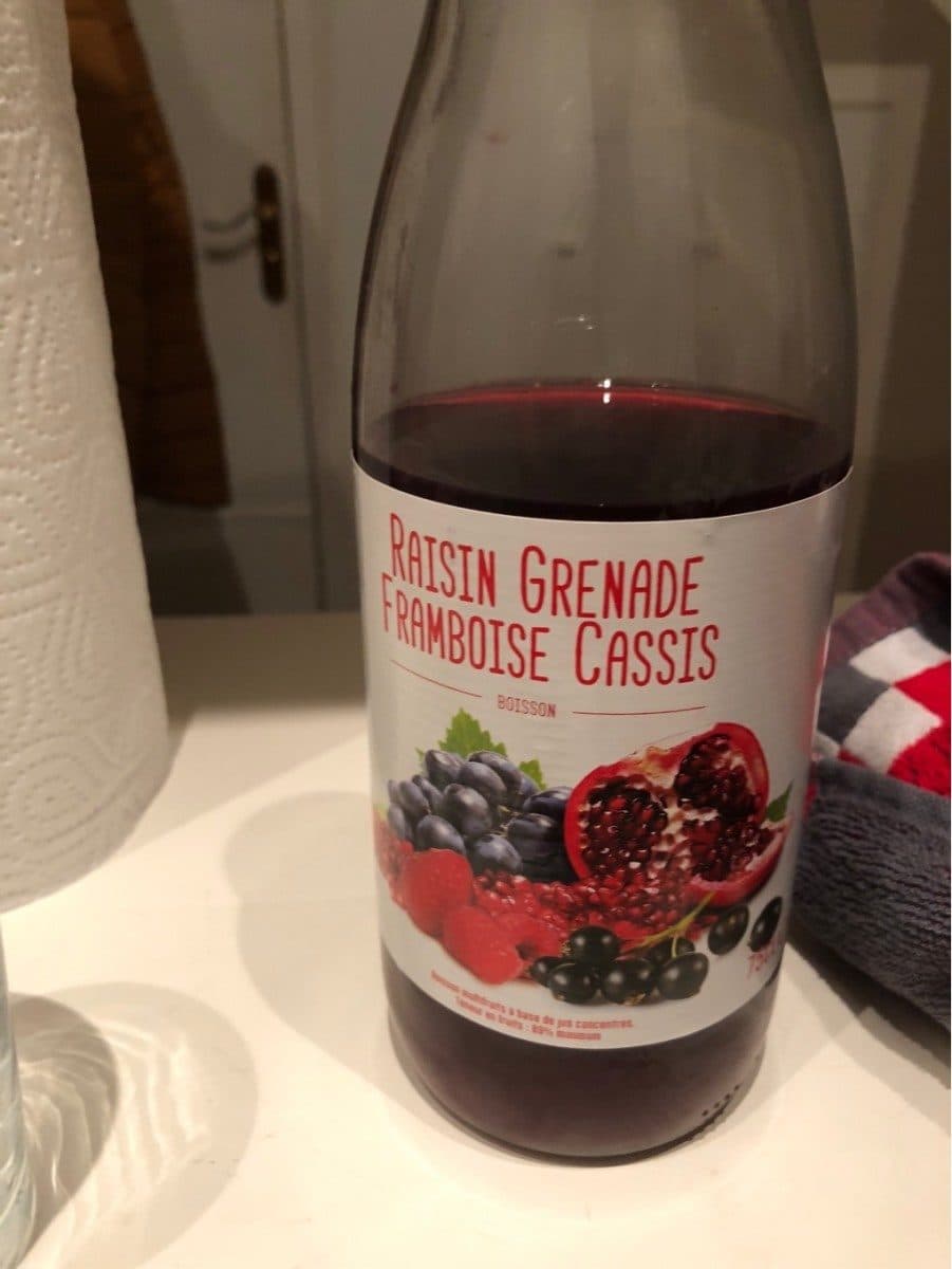 Agidra Jus de Raisin Grenade Framboise Cassis packshot
