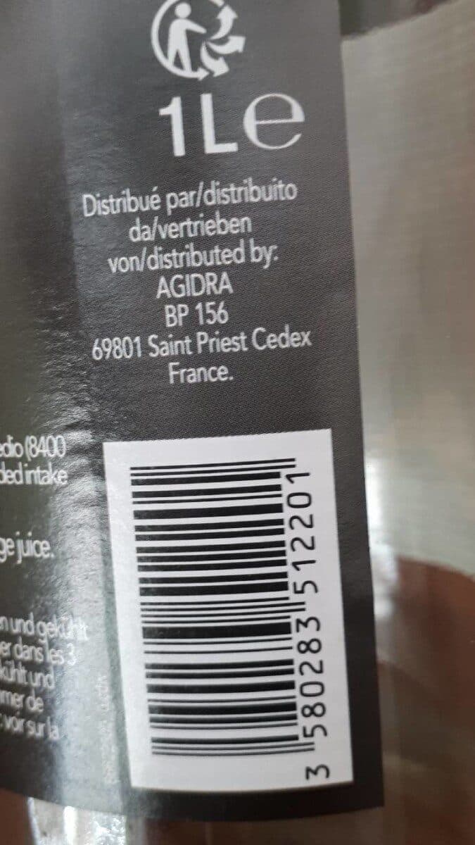Grand frais Pur jus orange Brésil packshot