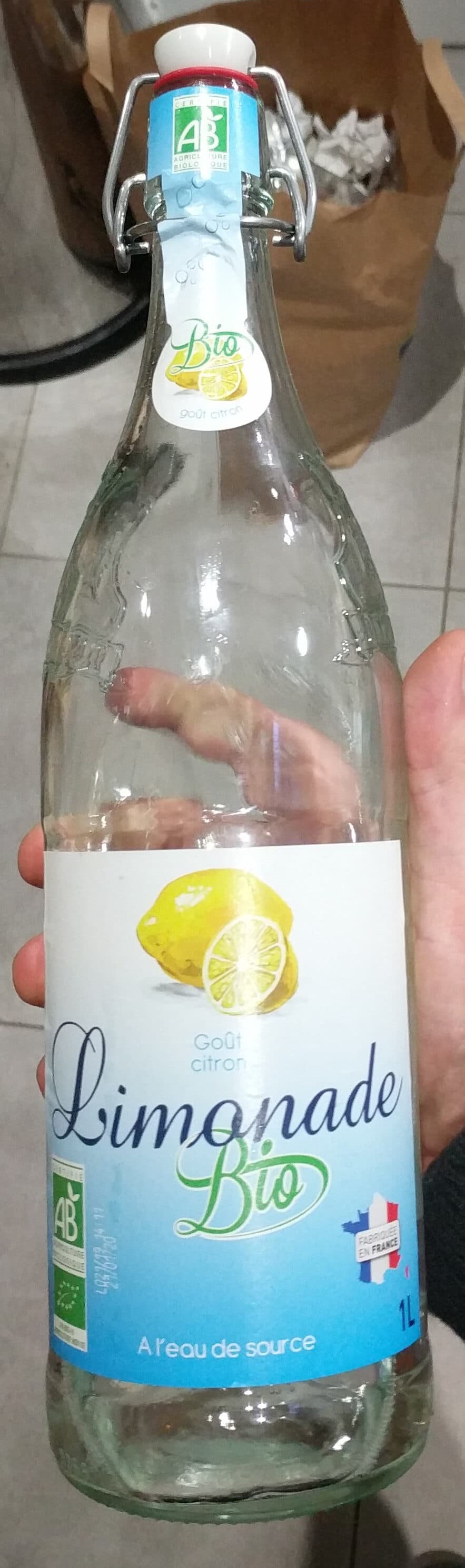 AGIDRA Limonade goût citron bio à l'eau de source packshot