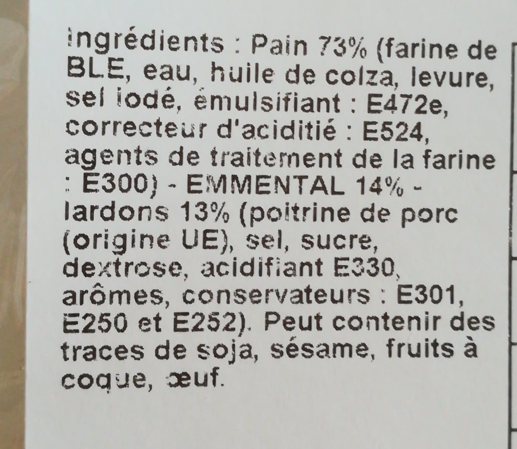 Poulaillon Bretzels gratinés emmental et lardons packshot