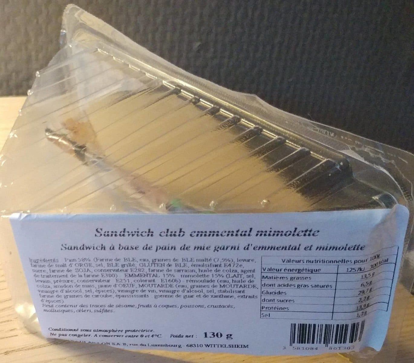 Open Food Facts Sandwich club emmental mimolette packshot