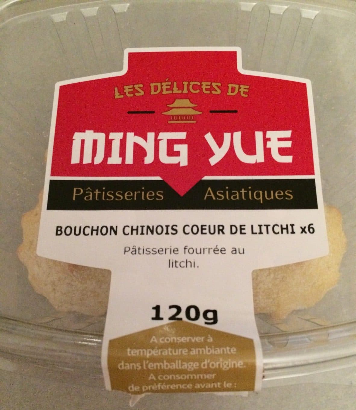 Les Delices De Ming Yue Bouchon chinois coeur de litchi packshot