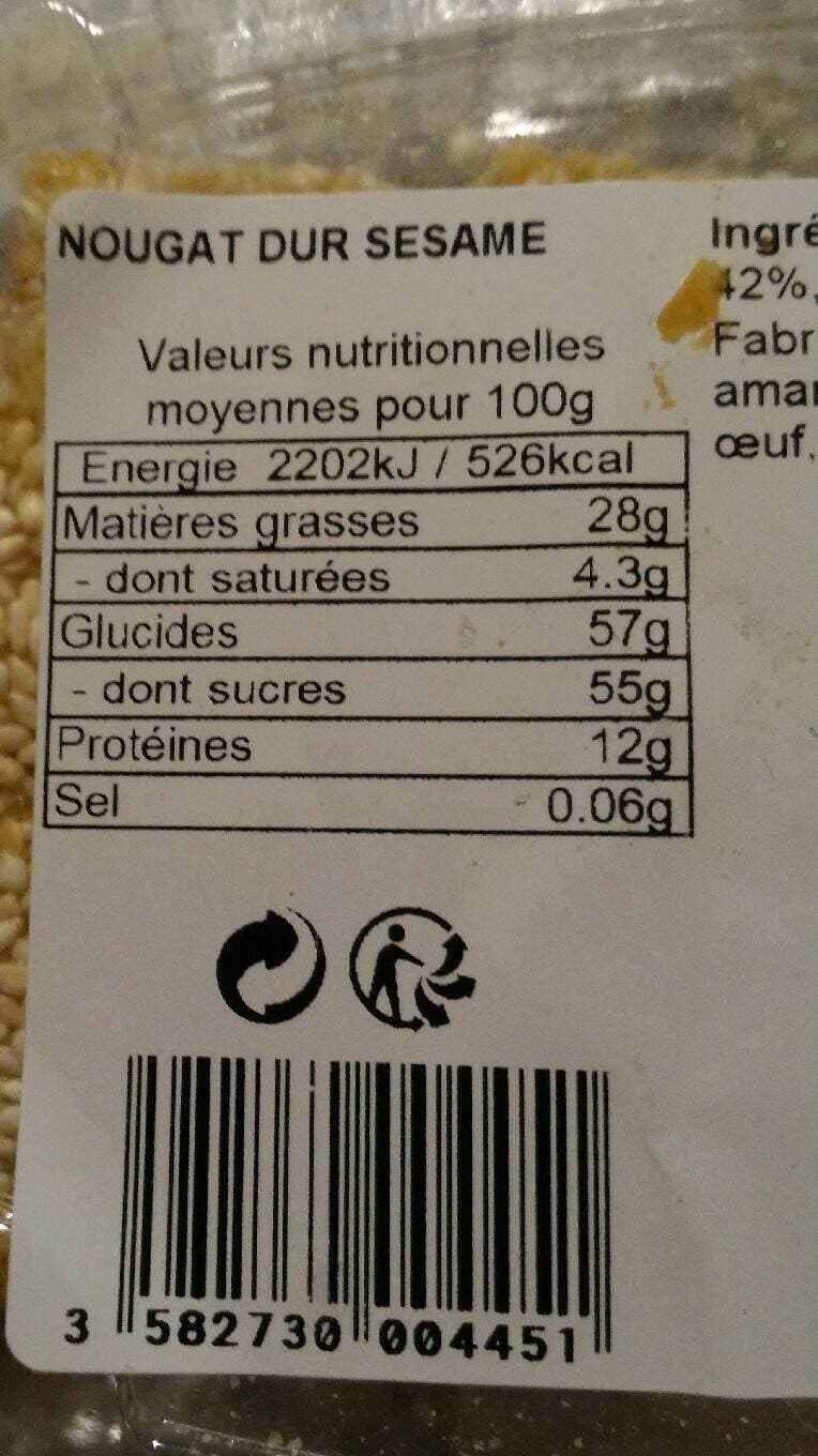 Les Delices De Ming Yue Nougat dur asiatique packshot