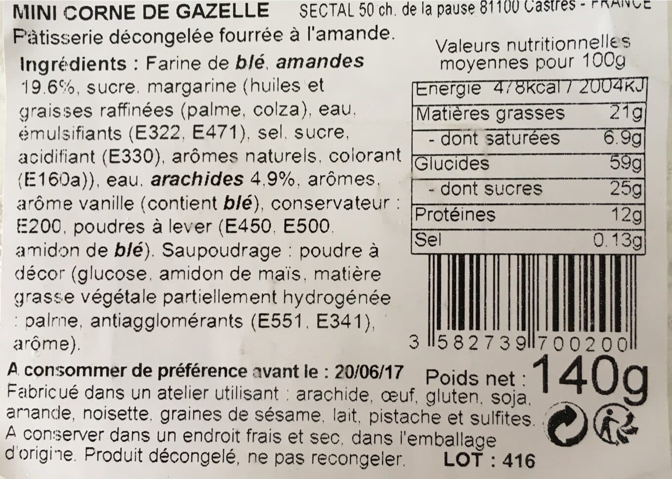 Les Délices De Djamila Mini corne de gazelle packshot