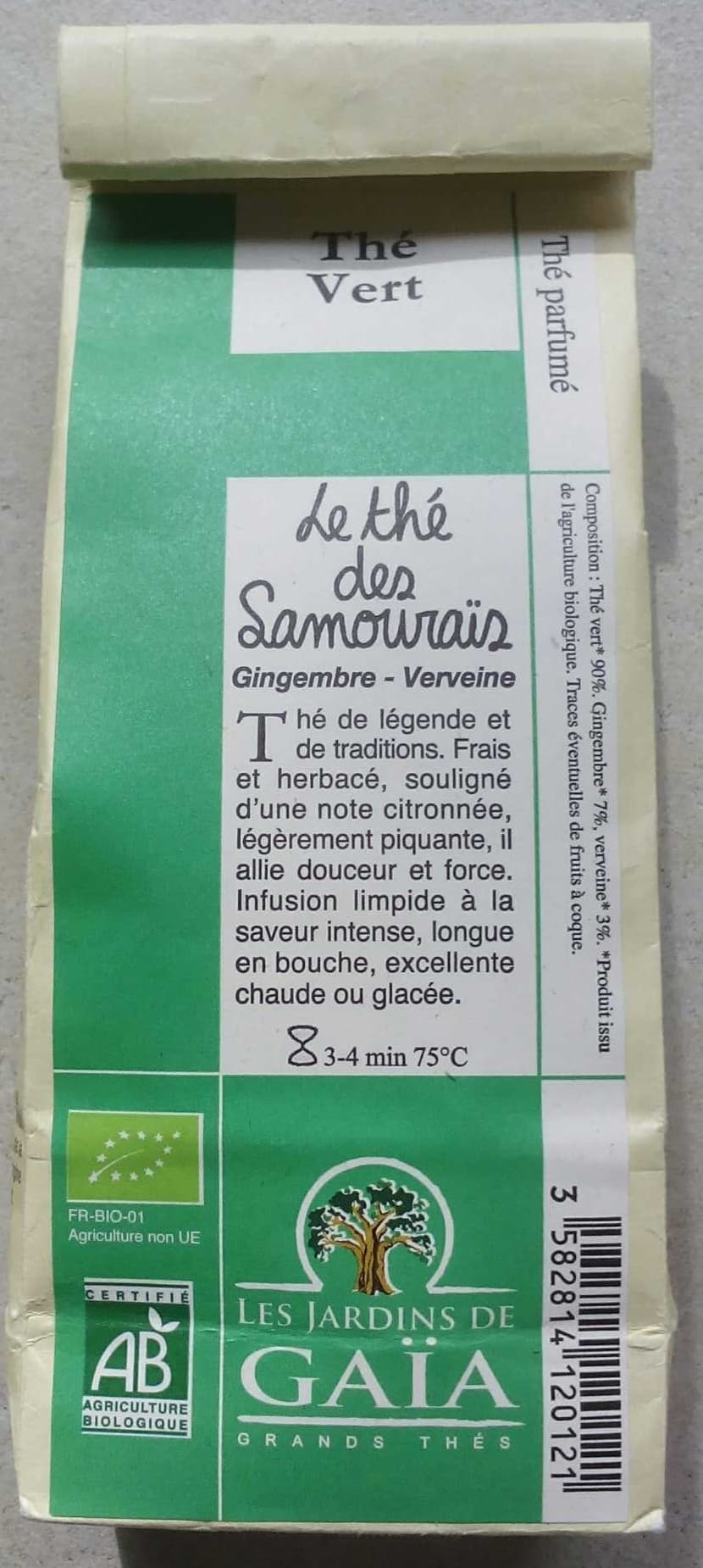 Les Jardins de Gaïa Le thé des Samouraïs packshot