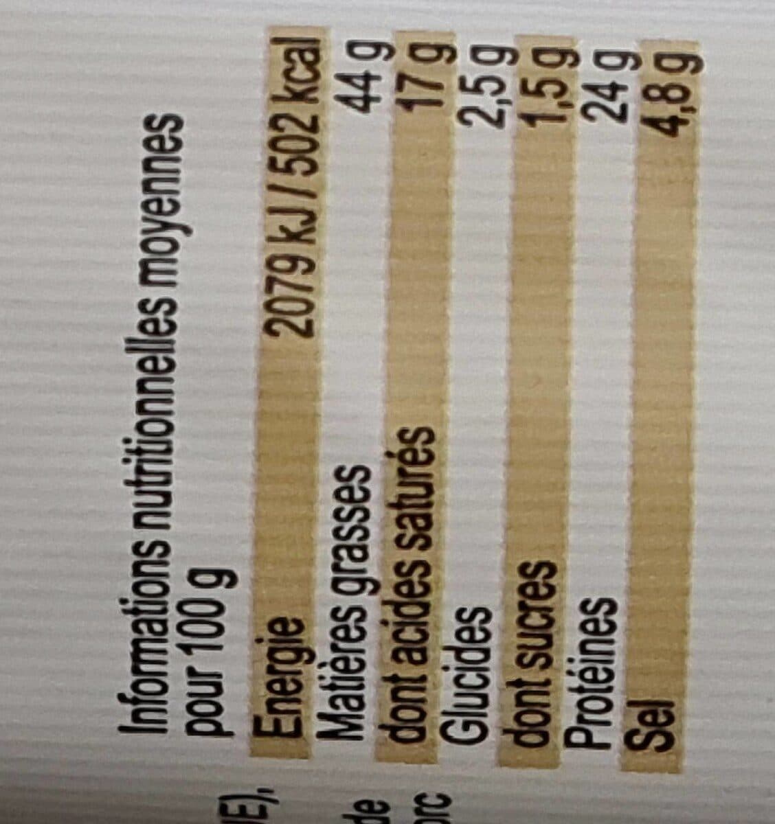 Open Food Facts Saucisson sec pur porc packshot