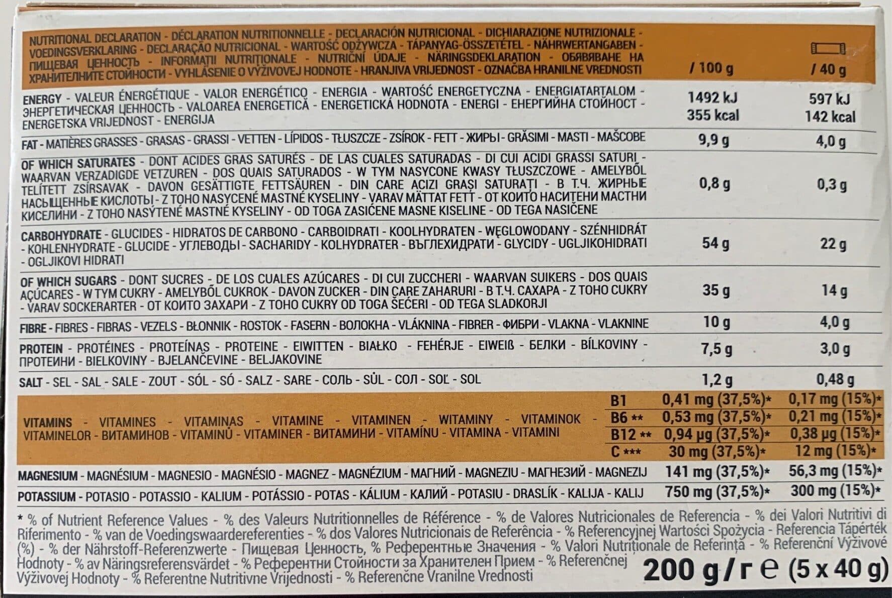 Aptonia Barres énergétiques aux dates packshot