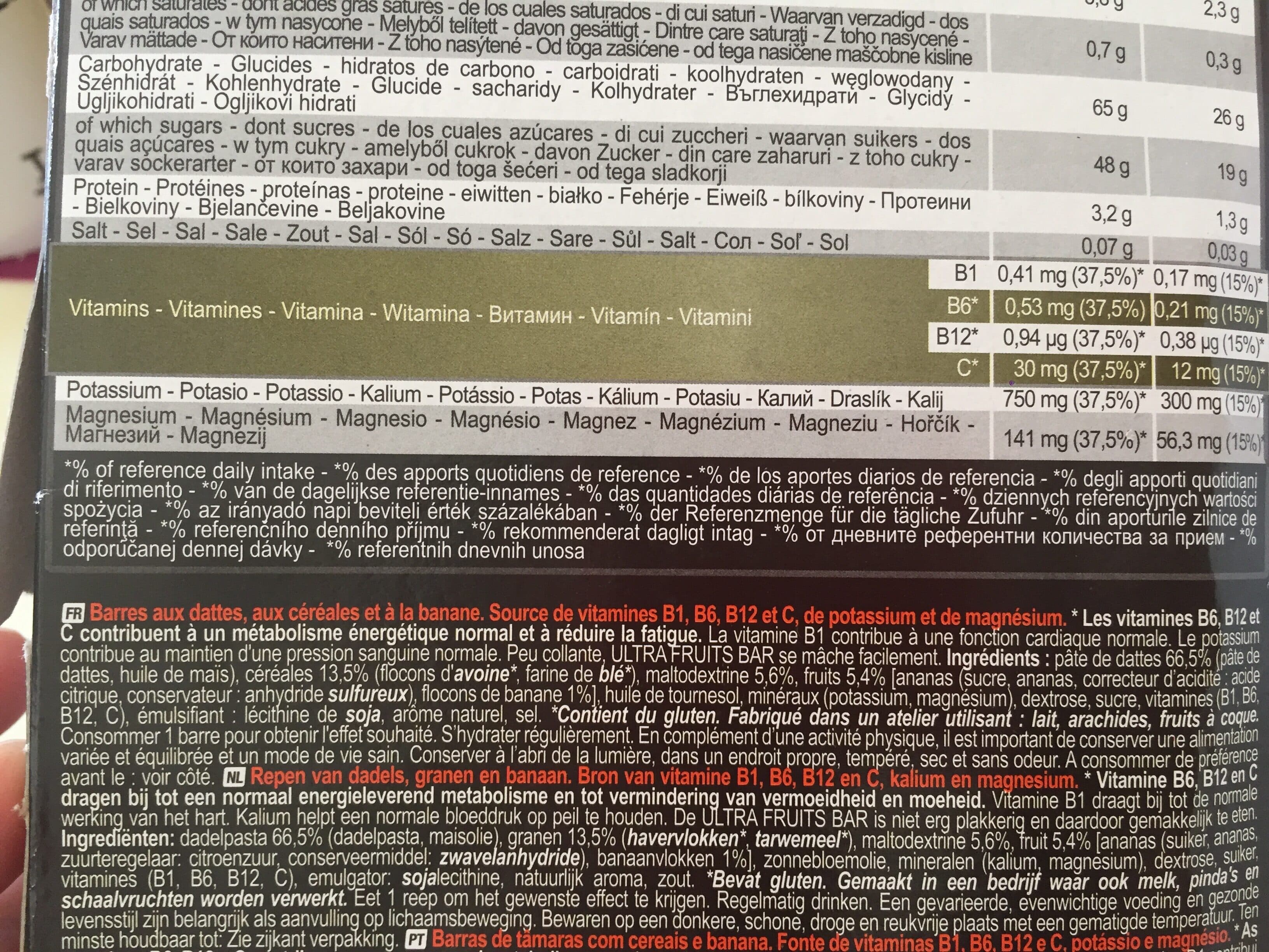 Aptonia Ultra Fruits Bars, Banane packshot