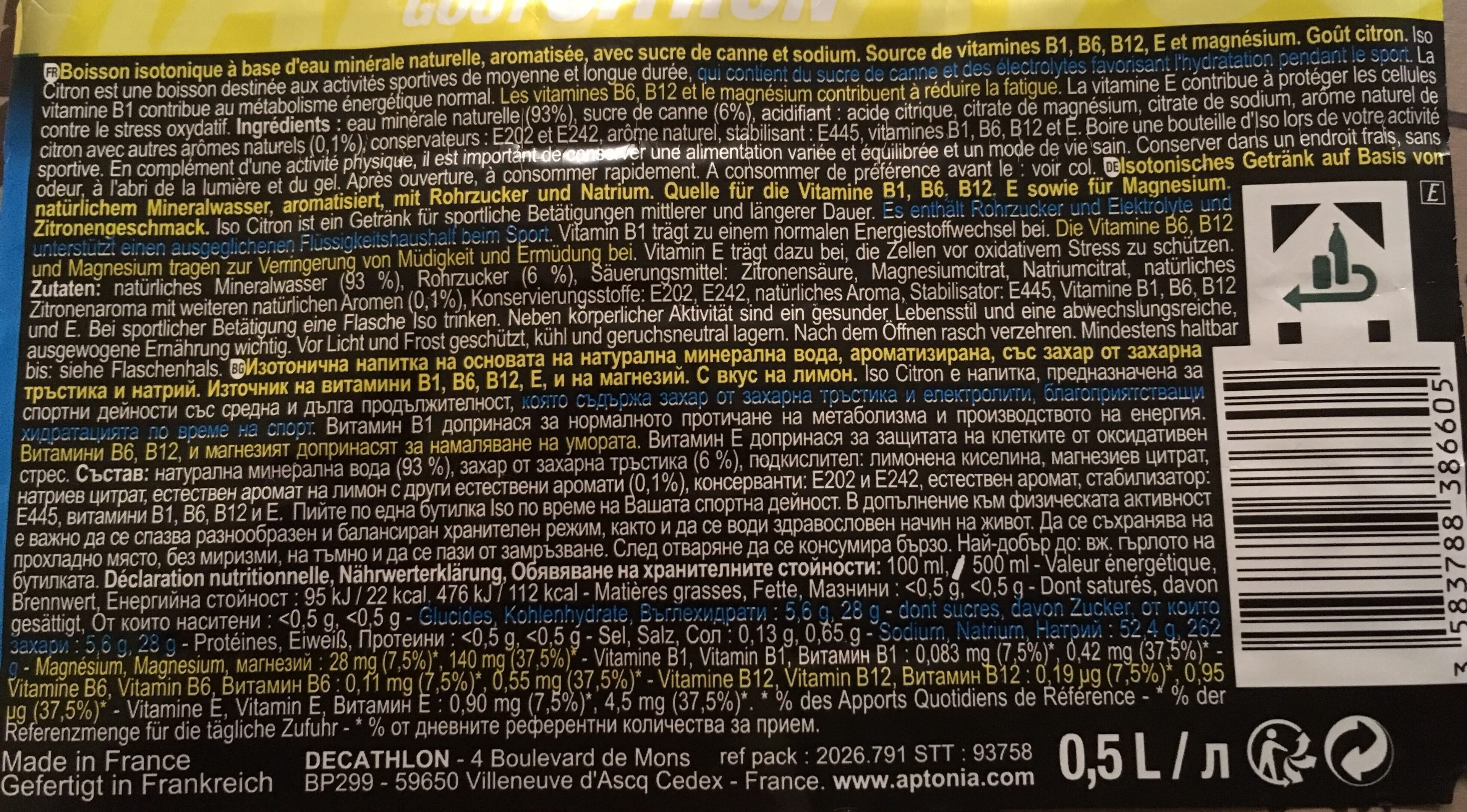 Aptonia Iso ready to drink packshot