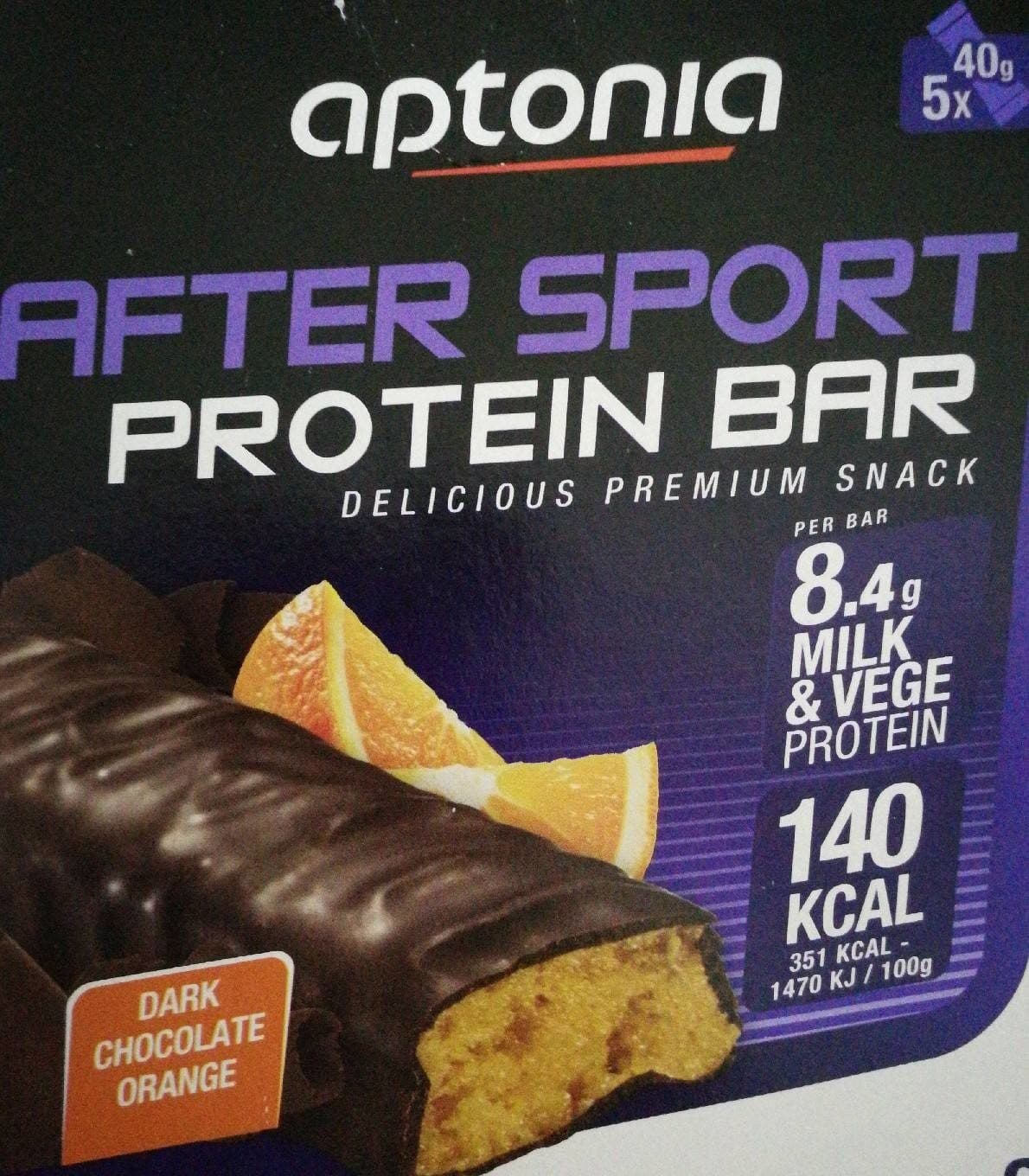 Aptonia After Sport Protein Bar, Dark Chocolate Orange packshot