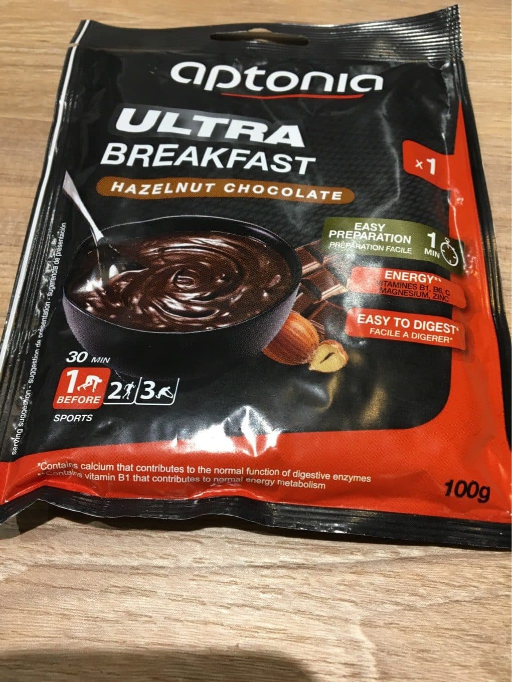 Aptonia Sportpudding Ultra Breakfast Chocolade / Hazelnoot 100 G packshot