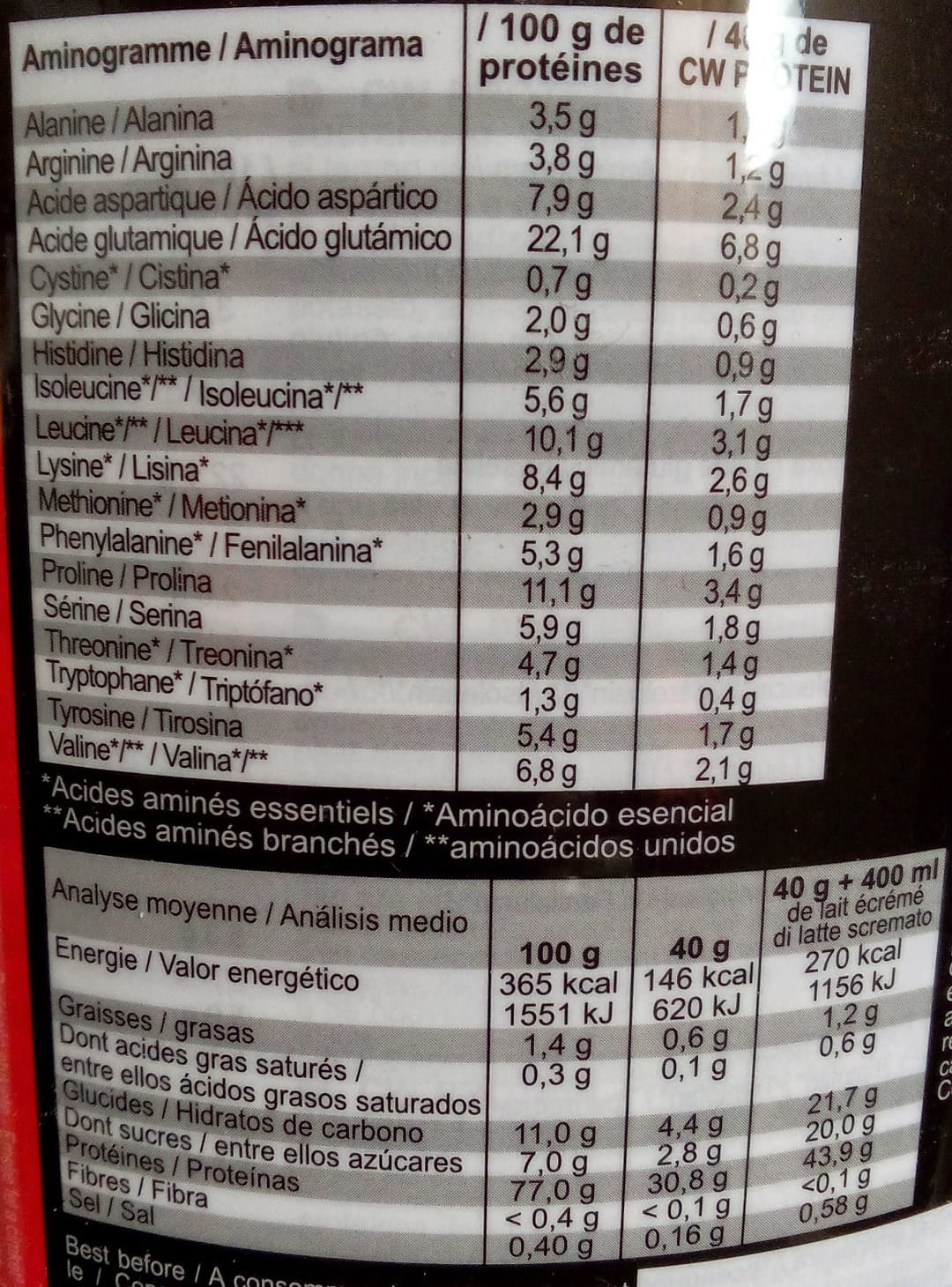 Aptonia CW Casein & Whey Protein goût fraise packshot