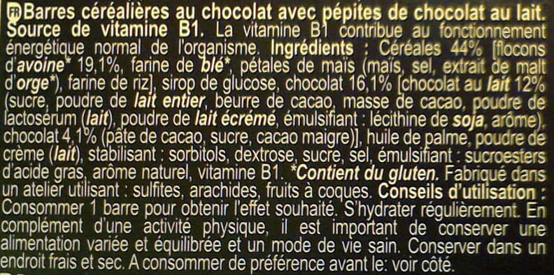 Aptonia Barres de Céréales Chocolat packshot