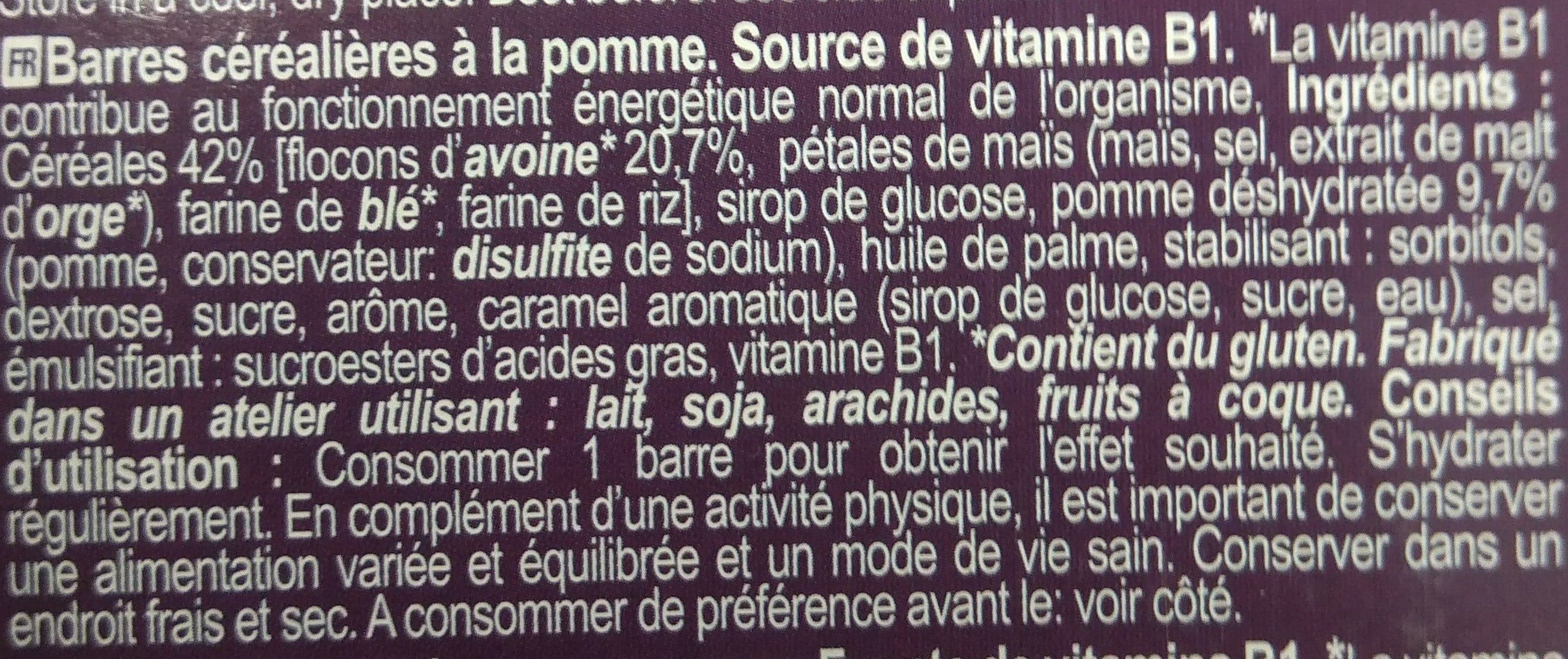 Aptonia Barres de céréales pomme packshot