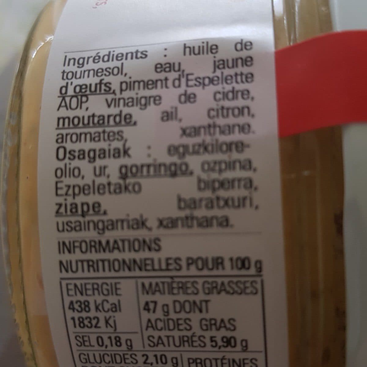 Open Food Facts Rémoulade aux piments packshot