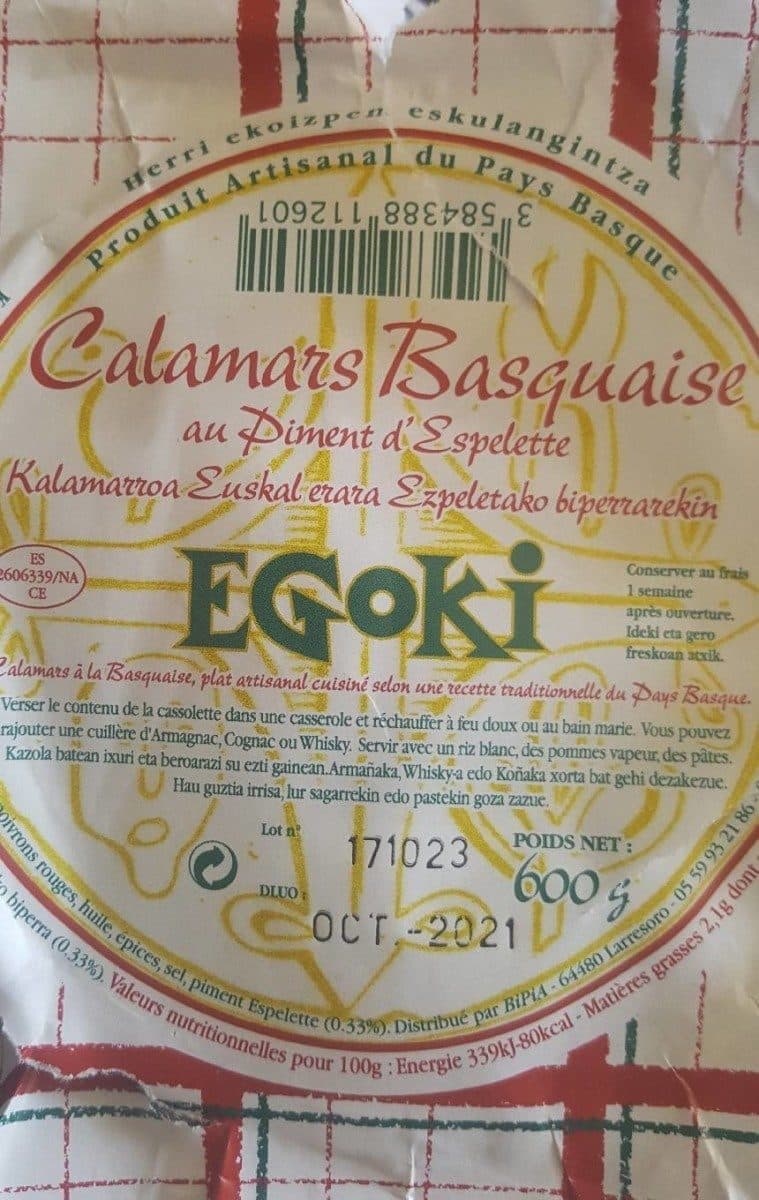 Open Food Facts Calamars basquaise packshot