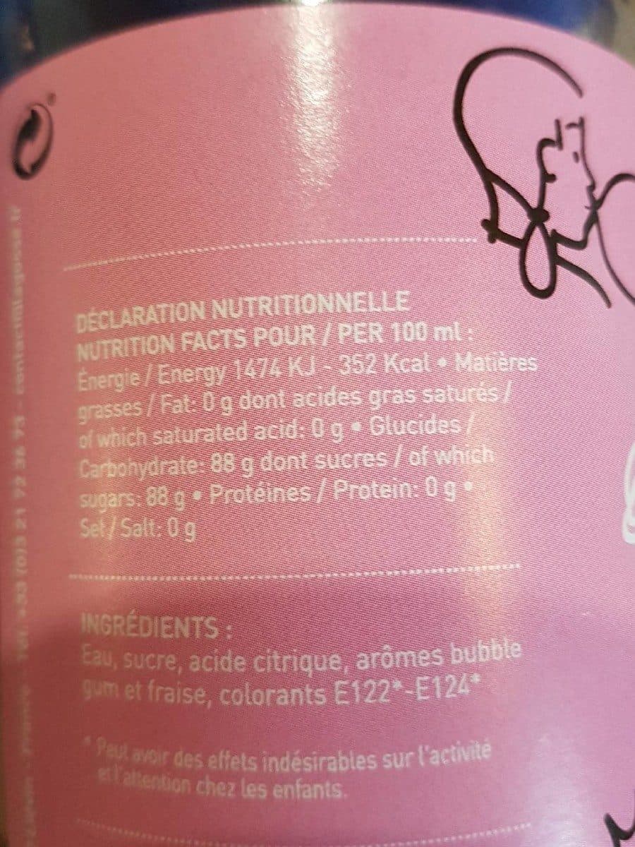 La Gosse Sirop gourmand bubble gum packshot