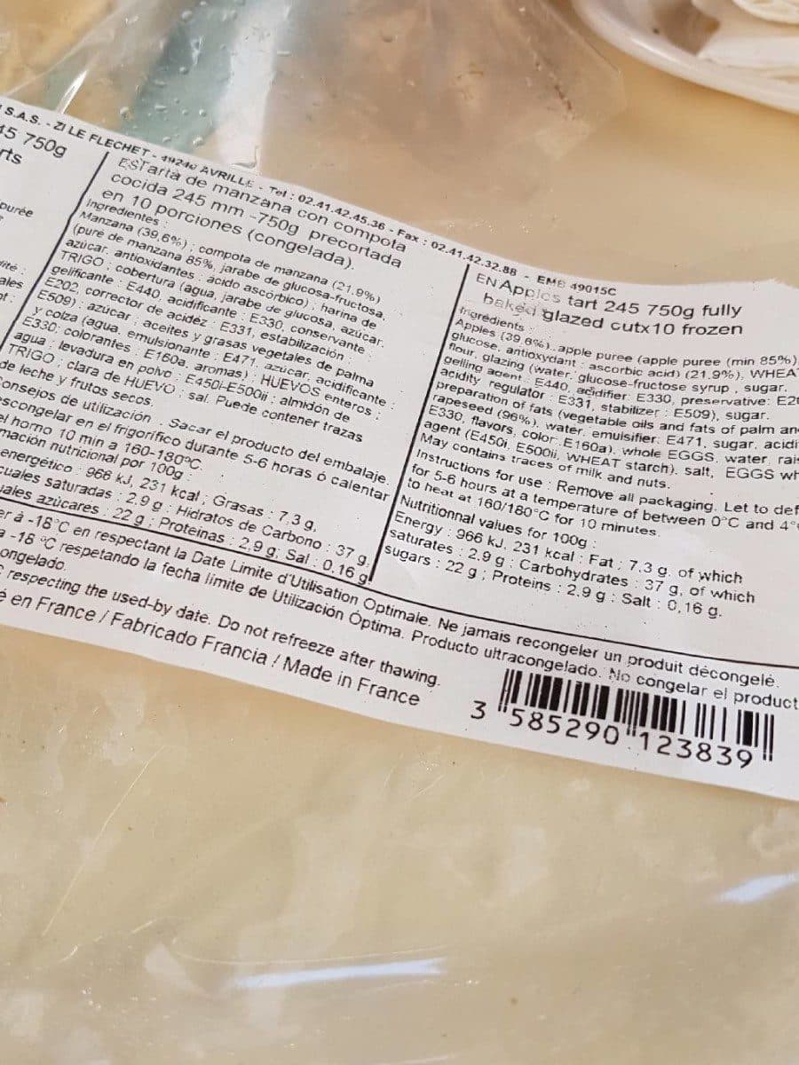 Open Food Facts Tarte aux pommes packshot