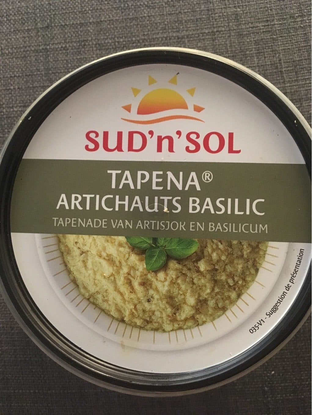 Sud'n'sol Tapena artichauts basilic packshot