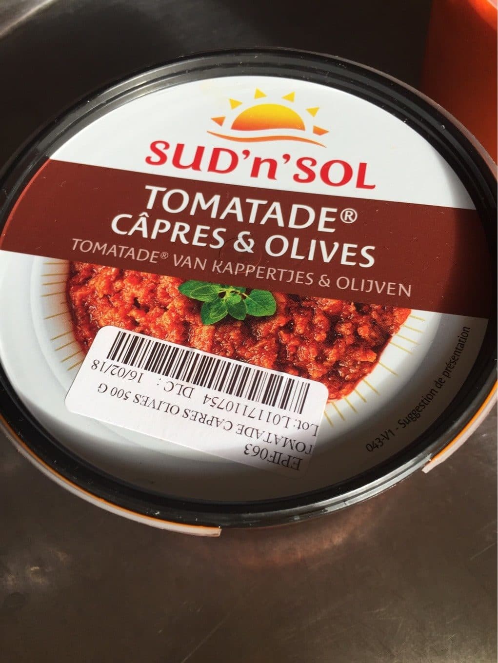 SUD'N'SOL Tomatade câpres et olives packshot