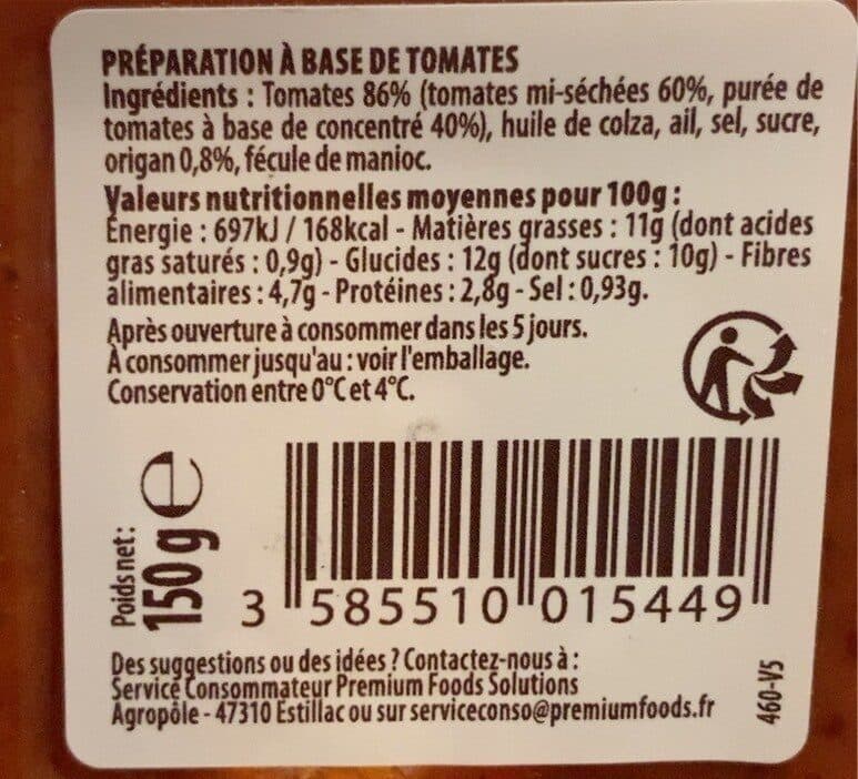 Ensoleil'ade Tapena préparation à base de tomates confites packshot