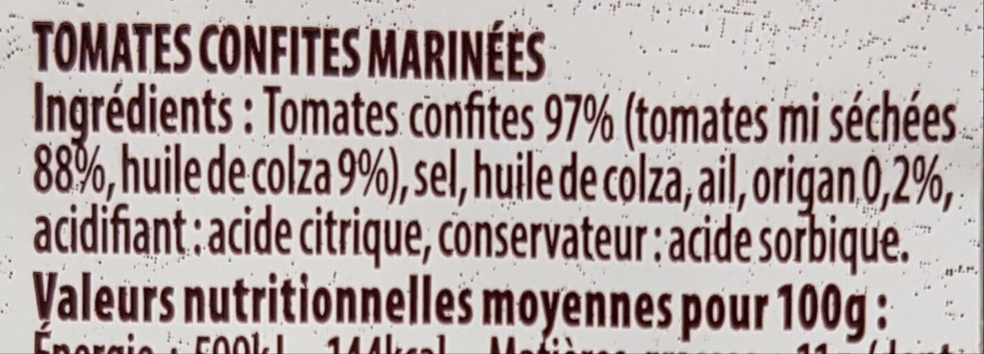 Ensoleil'ade Tomates confites packshot