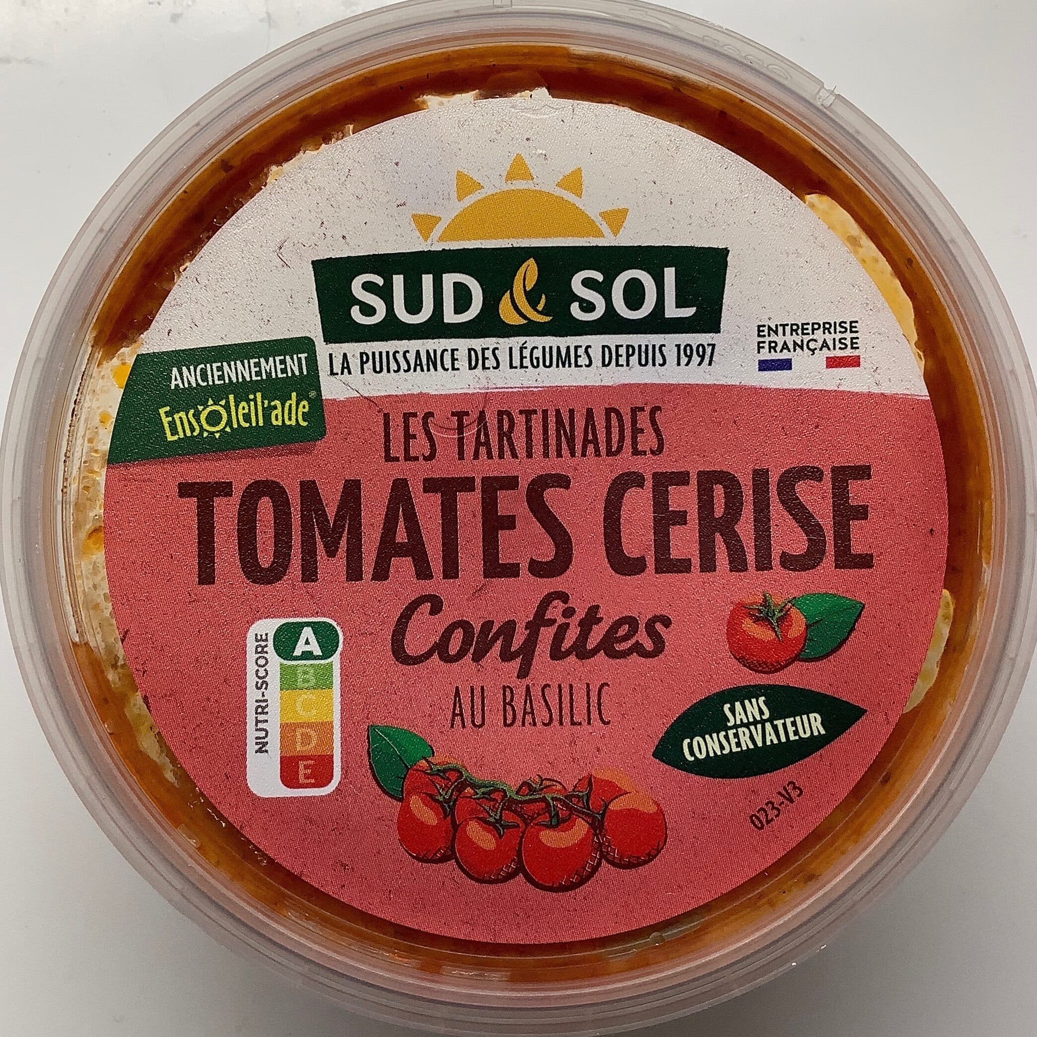 Sud&Sol Tomates cerise confites au basilic packshot