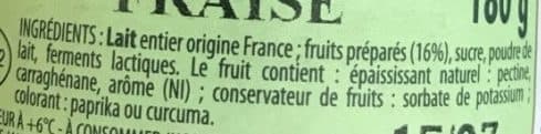 Les Laitiers des Jaux Yahourt à la fraise packshot
