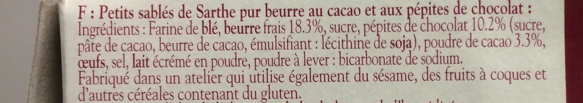 La Sablésienne Sablé tout chocolat packshot