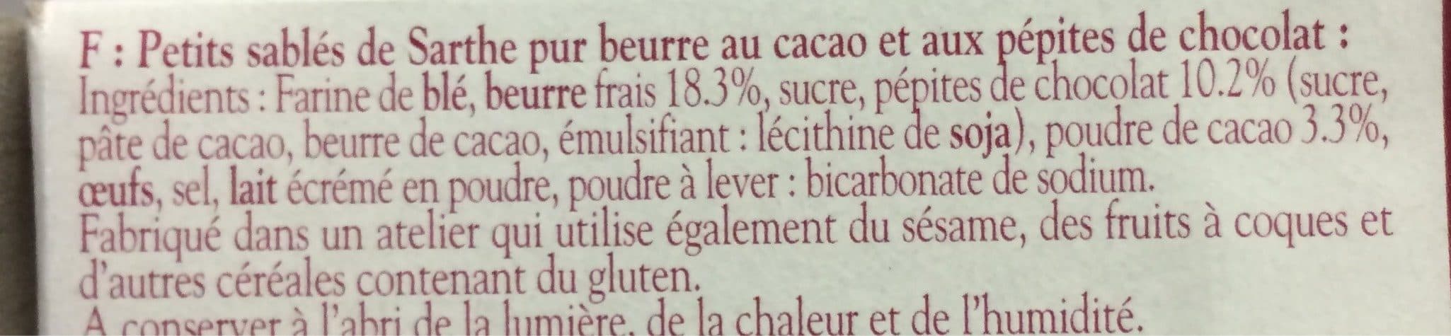 La Sablésienne Sablé tout chocolat packshot