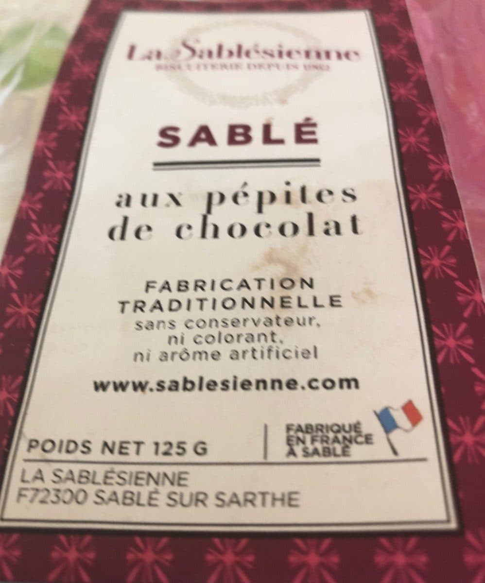 La Sablésienne Sablé aux pépites de chocolat packshot