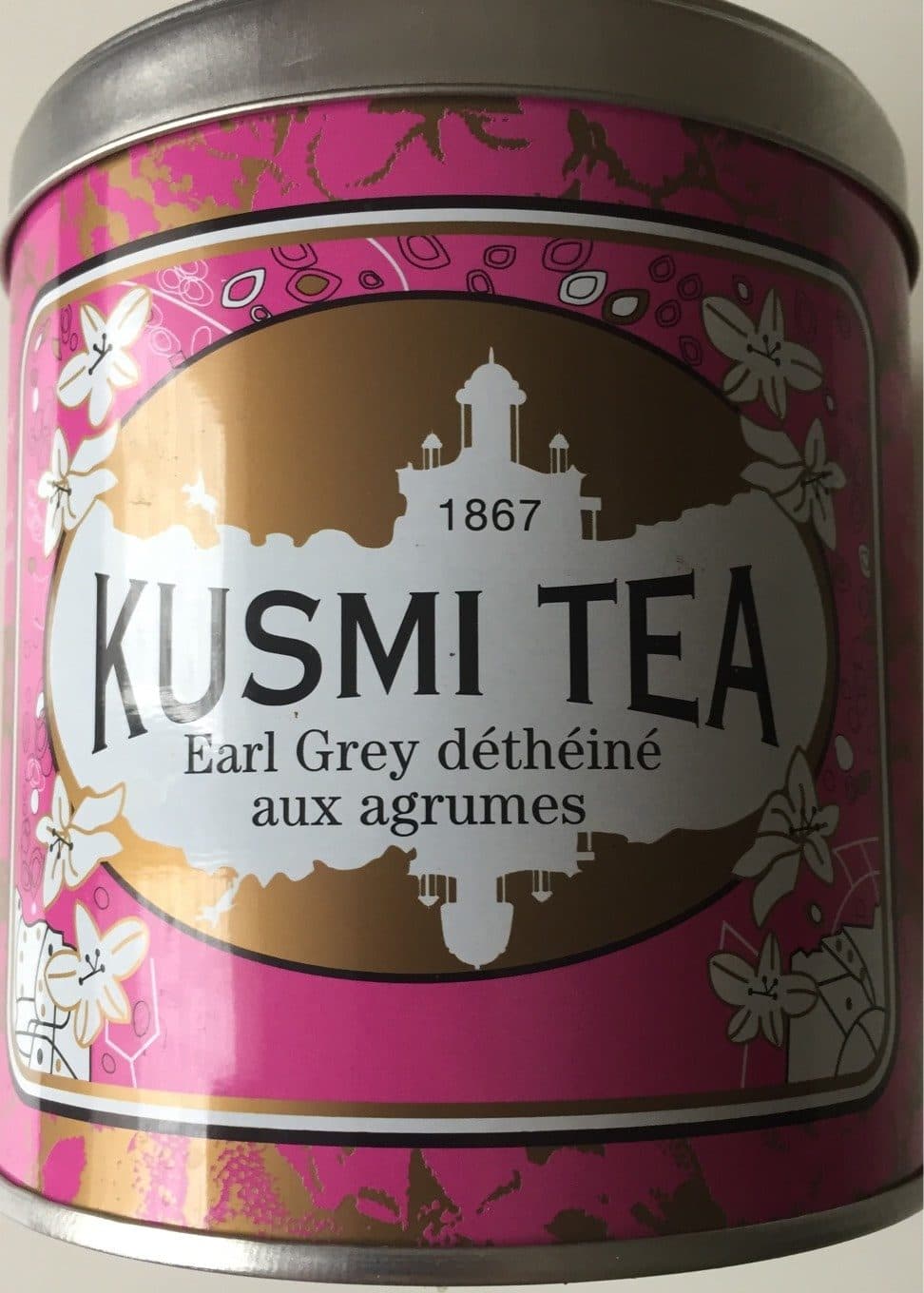 Kusmi tea Earl Grey Déthéiné aux Agrumes packshot