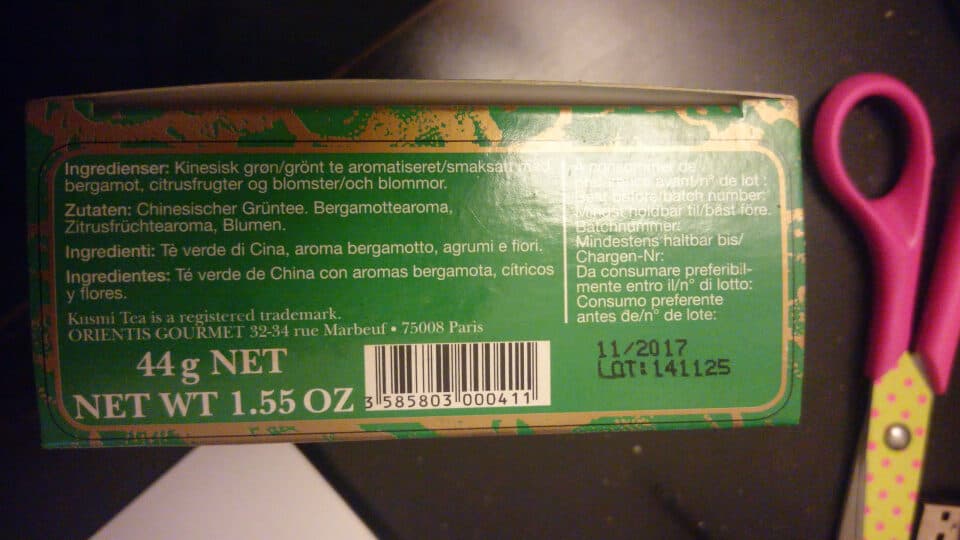 Kusmi Tea The Vert Bouquet packshot