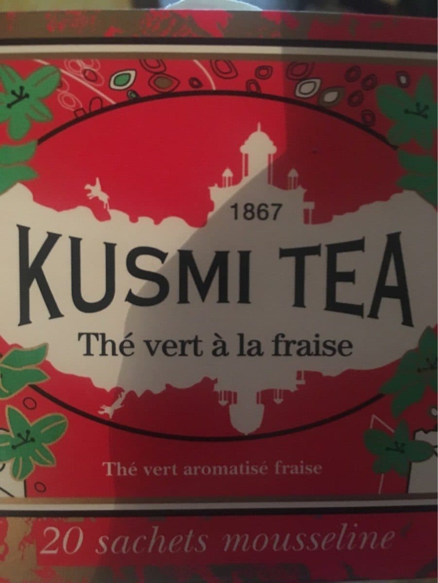 Kusmi Tea Thé Vert à La Fraise, 20 Sachets Mousseline packshot