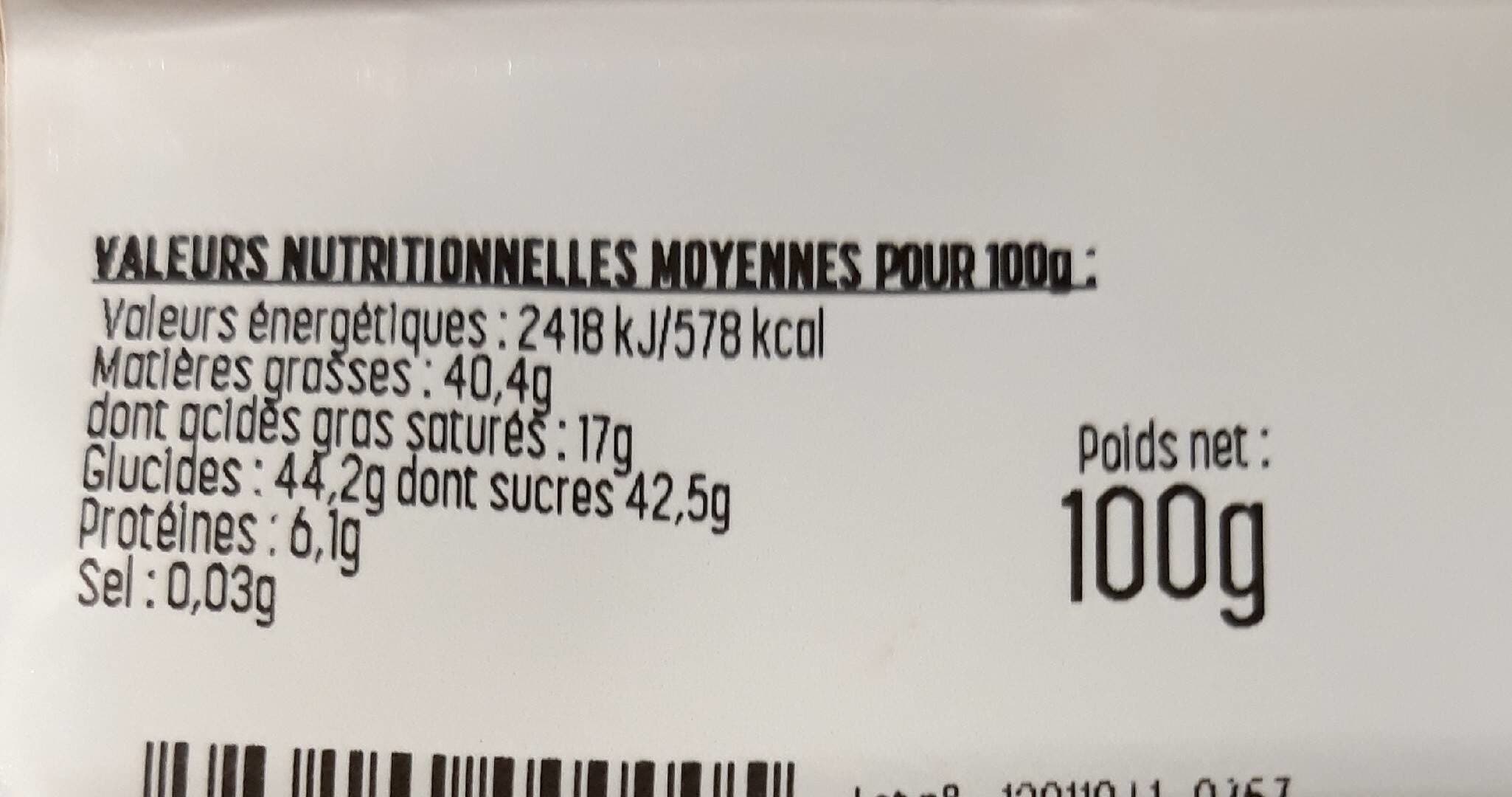 Open Food Facts Praliné à l'ancienne packshot