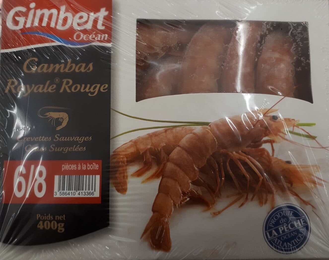 Gimbert Océan Gambas royale rouge packshot