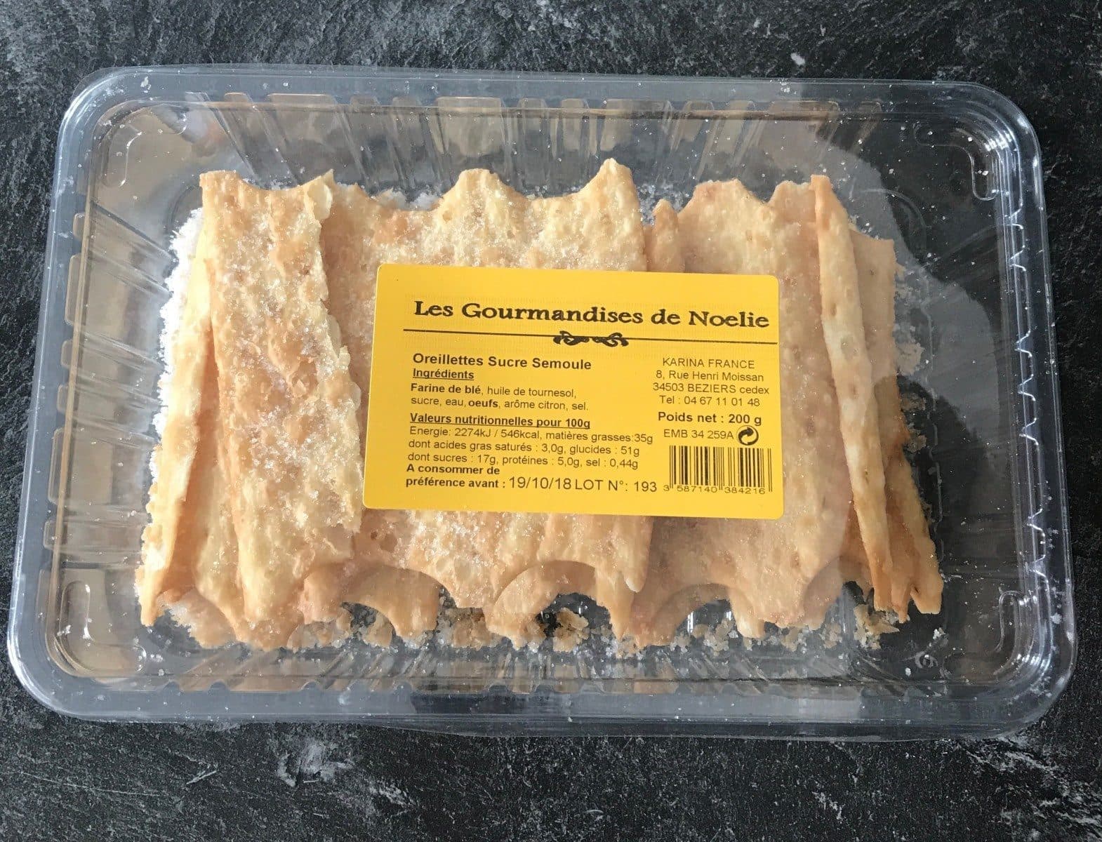 Open Food Facts Oreillettes Sucre Semoule packshot