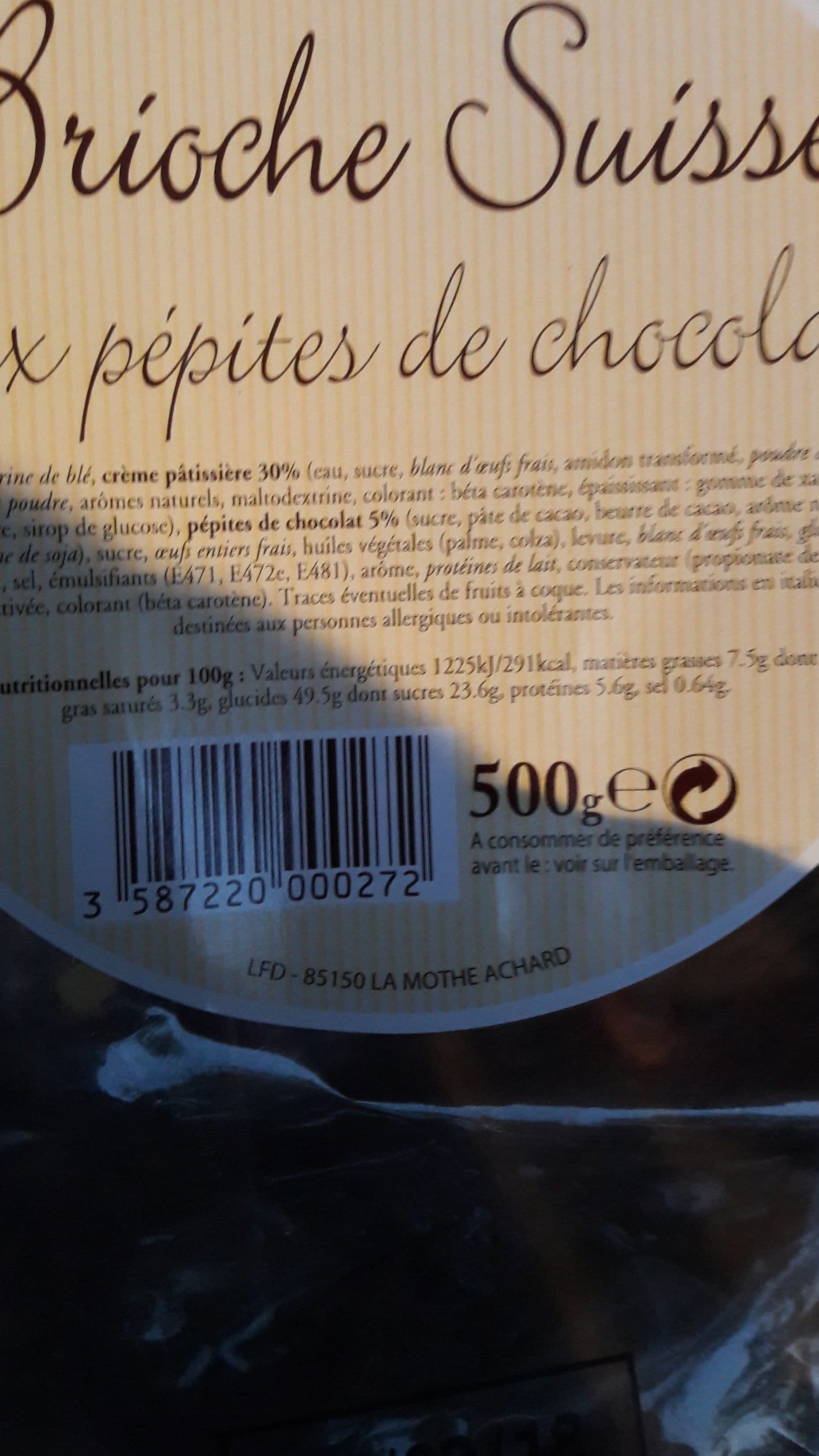 LA FOURNÉE DORÉE Brioche Suisse aux Pépites de Chocolat packshot